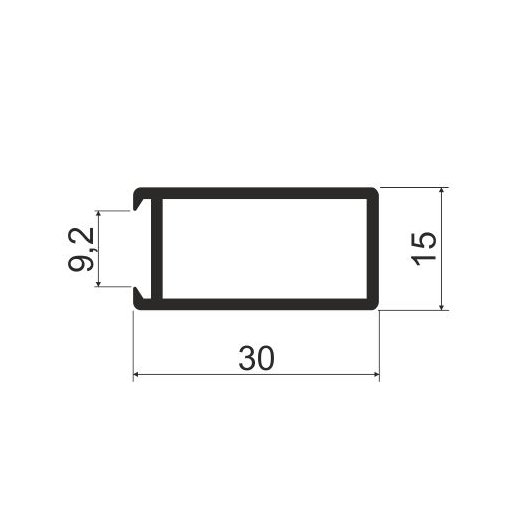 TP Штанга ПРЯМОУГОЛЬНАЯ 5,8м A21 Латунь