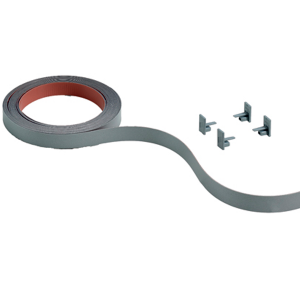 Декоративный профиль гибкий, L2500, H25, под приклеивание, серебристый, 9209399