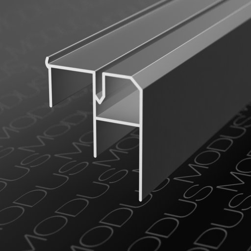 MS63 Профиль направляющий нижний для системы OPK 5,8м A00 Серебро матовое