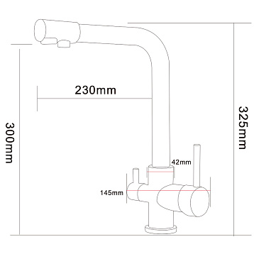 Смеситель кухонный ARONA ARM 301 BLACK PVD