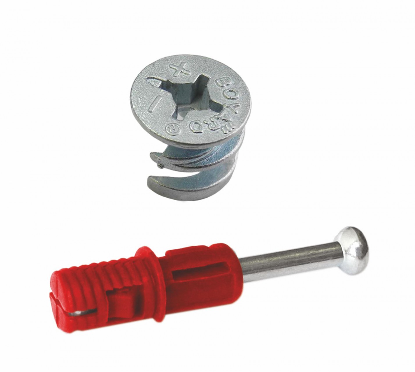 Эксцентриковая стяжка  15x12мм+дюбель, быст. монт. d =8 (Арт. ST01/52/6/RdZn/01) Boyard