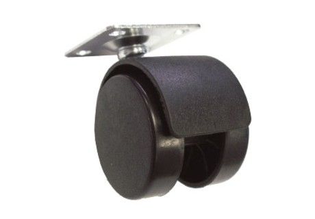 N104BL/BL.3 - Опора колесная (чёрный), без тормоза, h=55мм, d=40мм (Boyard)Нагр.на 1шт= до 60кг