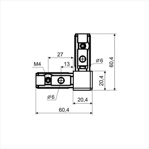 3L уголок соединительный для KS (в комплекте винты 4х12 3шт) A21 Латунь