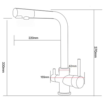 Смеситель кухонный ARONA ARM 303 BLACK PVD