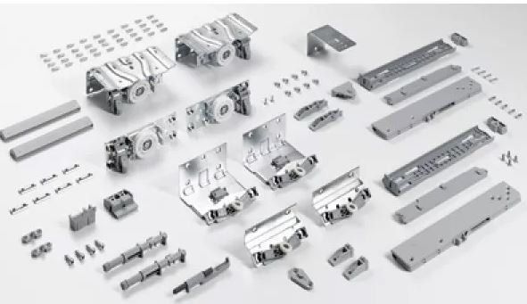 Комплект фурнитуры TopLine XL, 2 двери, STB19/17мм. толщина двери 18-30мм, 60 кг., 9275796