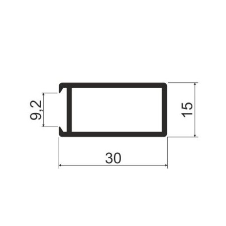 TP Штанга ПРЯМОУГОЛЬНАЯ 5,8м A21 Латунь