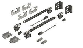 Комплект фурнитуры SysLine S для 2 дверей, с демпфером Silent System для закрывания, 9134311