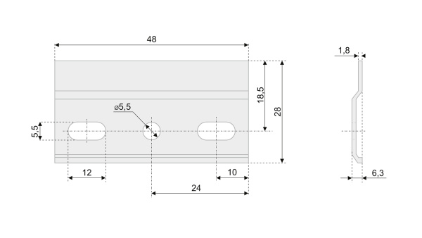 CHН01 - Планка универсальная для навесов (Boyard)