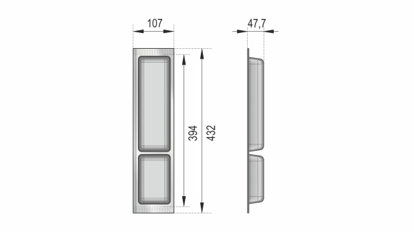 Дополнительный блок для столовых приборов BLӦKI PC11/W/107x430