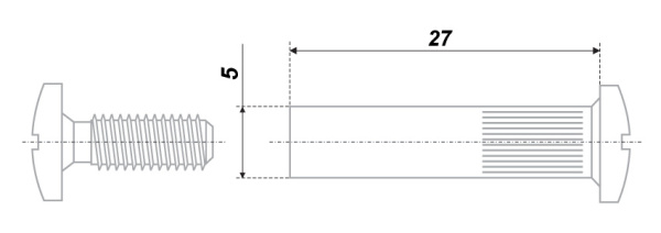 Стяжка межсекционная 5х30мм (M4) Арт. ST06/01/1/Ni/01 (никель) Boyard