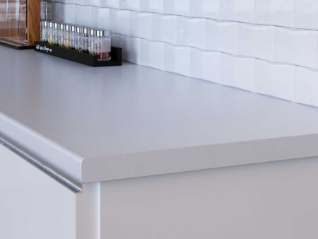 Столешница АМК-Троя Белый 1110/S (3000*600*38мм R8) 1скр. оборот: бумага crystal