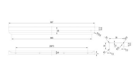 Мебельная ручка AL MONTE RT110GR.1/000/1000 (GR - Серый)
