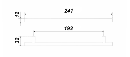 Мебельная ручка AGENT RR007SST.5/192 (SST - Нержавеющая сталь)