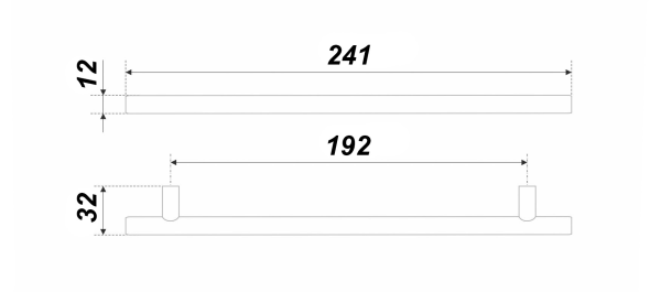 Мебельная ручка AGENT RR007SST.5/192 (SST - Нержавеющая сталь)