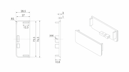 Заглушки GOLA BALANCE RZ050.04SG (SG - Сатиновое золото)