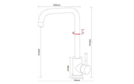 Смеситель кухонный ARONA ARM 206 BLACK PVD