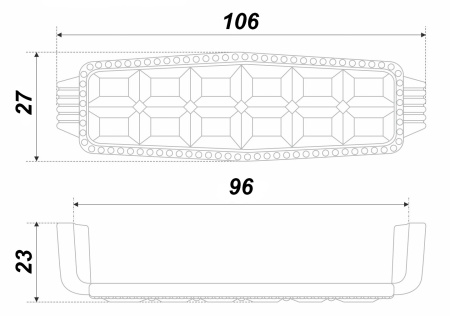 Мебельная ручка BELLE RS122MAB.4/96/Bg (MAB - Матовая старинная латунь)
