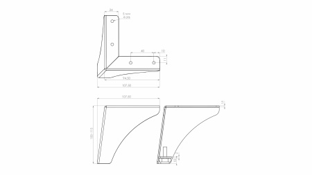 Мебельная опора GRAND N331BL.2/100 (Boyard)