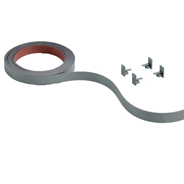 Декоративный профиль гибкий, L2500, H18, под приклеивание, серебристый, 9209277