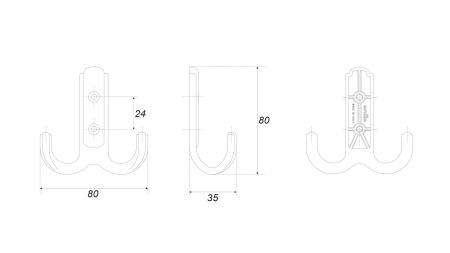 Мебельный крючок DOMANI K252AP.6 (AP - Старинное олово)