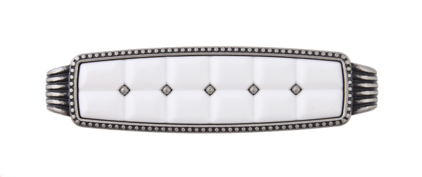 Мебельная ручка BELLE RS122BAZ.4/96/W (BAZ - Чернёный старинный цинк)