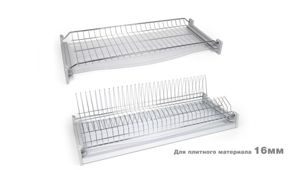 Сушка д/посуды STUDIO 16 SU08/600 нержавеющая сталь, 2-хуровневая, с 2-мя поддонами BOYARD