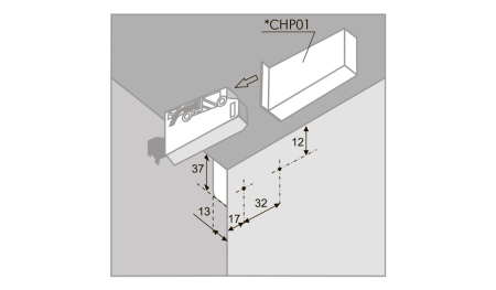 CH01 - Навес д/шкафа, материал ABS+сталь (Boyard)