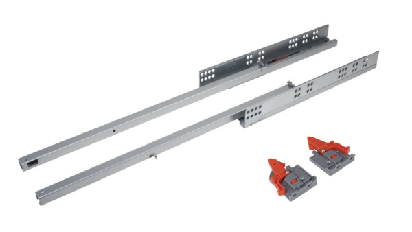 Направляющие механизмы B-Slide DB8782Zn/550 скрытого монтажа, доводчик, неполн.выдвиж., пласт.фиксат