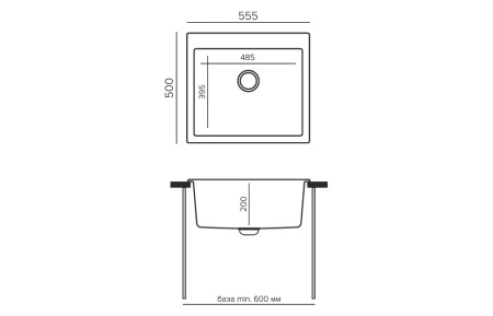 Кухонная мойка TOLERO Classic R-111 (Уголь)