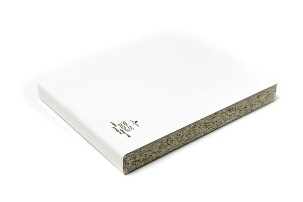 Столешница АМК-Троя Белый 1110/S (3000*600*38мм R8) 1скр. оборот: бумага crystal