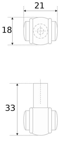 Мебельная ручка BAMBOO RC019AB.4 (AB - Старинная латунь)