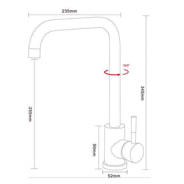 Смеситель кухонный ARONA ARM 206 SATIN