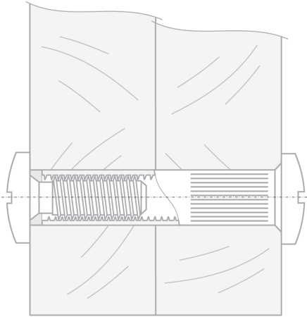 Стяжка межсекционная 5х30мм (M4) Арт. ST06/01/1/Ni/01 (никель) Boyard