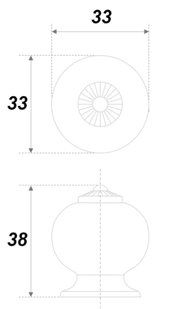 Мебельная ручка BALU RC106AB.3/W (AB - Старинная латун)