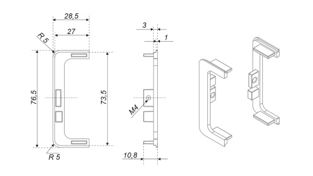 Заглушки GOLA BALANCE RZ050.01SG (SG - Сатиновое золото)