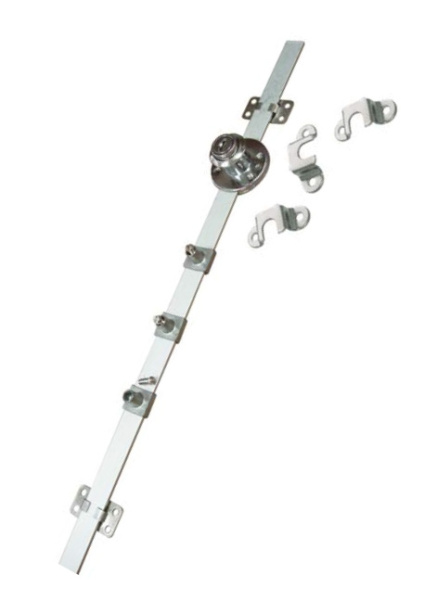 Замок мебельный Z408СP.4/500 (хром полированный), боковой на 3-х ящика (Boyard)