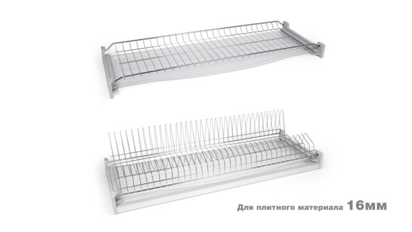 Сушка д/посуды STUDIO 16 SU08/800 нержавеющая сталь, 2-хуровневая, с 2-мя поддонами BOYARD