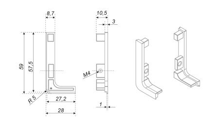 Заглушки GOLA BALANCE RZ051.01GR (GR - Серый)
