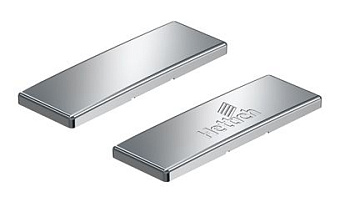 Заглушка на консоль петли Intermat, с логотипом Hettich, никелированная сталь, 9102082