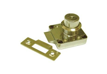 Замок мебельный Z348GP.1/22 (золото полированное), "английский" с защелкой (Boyard)