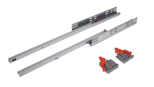 Направляющие механизмы B-Slide DB8782Zn/500 скрытого монтажа, доводчик, неполн.выдвиж., пласт.фиксат