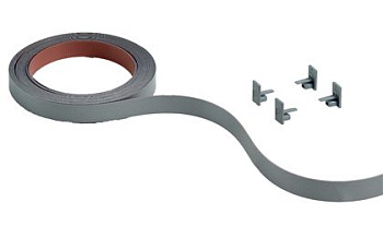 Декоративный профиль гибкий, L2500, H16, под приклеивание, серебристый, 9209232