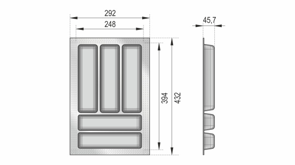Блок-константа для столовых приборов BLӦKI PC14/GRPH/292x430 Boyard