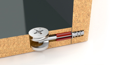 Эксцентрик  15x12мм+дюбель d =7 (Арт. ST01/53/6/RdZn/01) Boyard