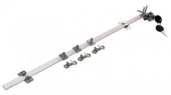 Замок мебельный Z409СP.4/500 (хром полированный), центральный на 3-х ящика (Boyard)