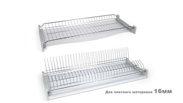 Сушка д/посуды STUDIO 16 SU08/700 нержавеющая сталь, 2-хуровневая, с 2-мя поддонами BOYARD