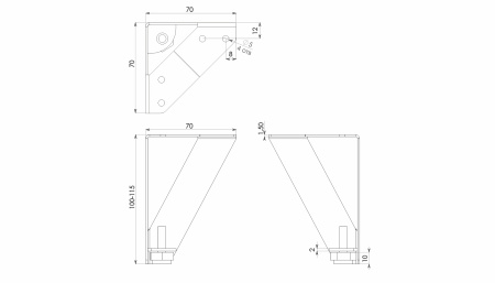 Мебельная опора VIVA N333BL.2/100 (Boyard)