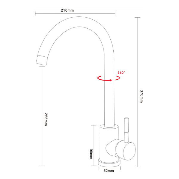 Смеситель кухонный ARONA ARM 202 GOLD PVD
