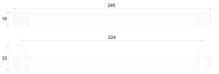 Мебельная ручка BAMBOO RR008BSBN.4/224 (BSBN - Брашированный чернёный старинный никель)