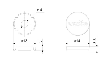 Заглушка для ручек декоративная RZ001W (W- Белый ) Boyard